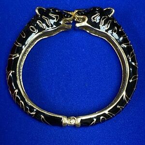 Vintage Panther Head Hinge Bracelet